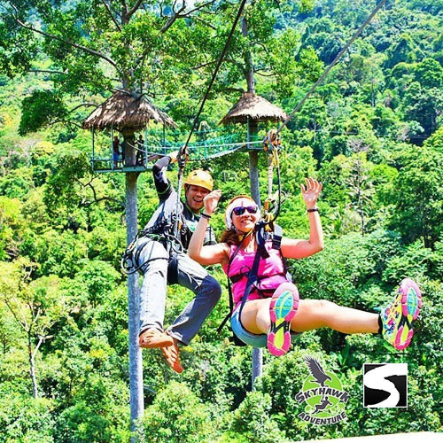 Zipline in Koh Samui 5000 meters Adventure activity tour - kohsamui.tours