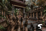 Golden naga serpent statues at Dusit Dhewa Cultural Center, a highlight of the White Lotus Tour